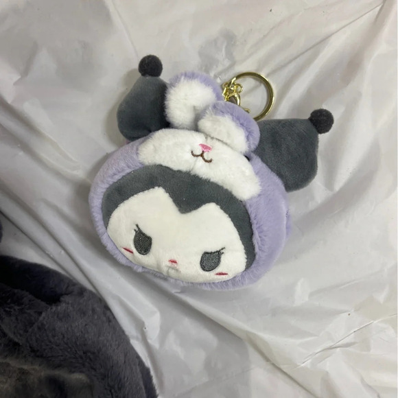 Kuromi large plush shoulder bag with small plush coin purse bundle - Picture 2 of 5